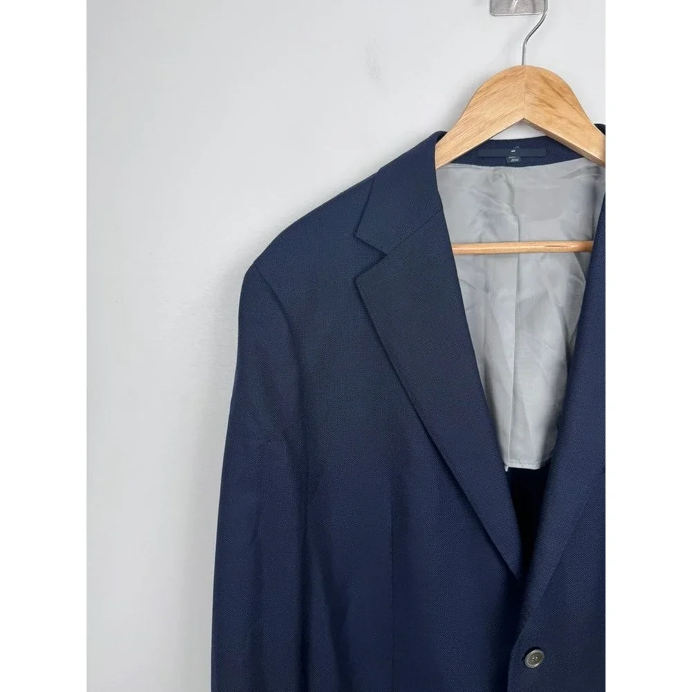 Suitsupply Angelico Pure Wool Navy Blue Blazer Sport Coat Men 46L